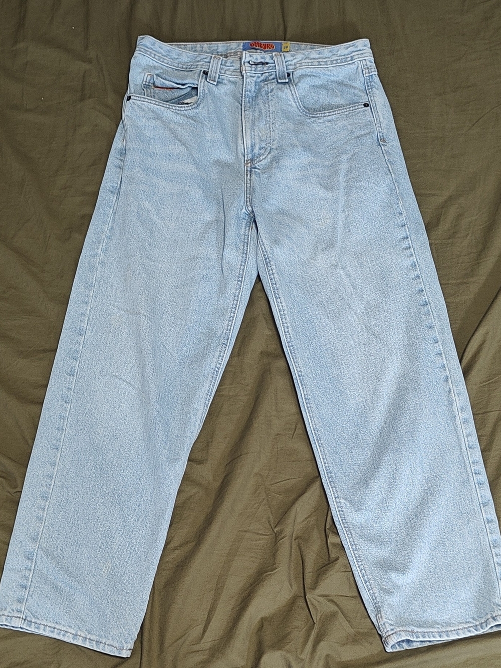 Empyre Light Blue Baggy Straight-Leg Men's Jeans